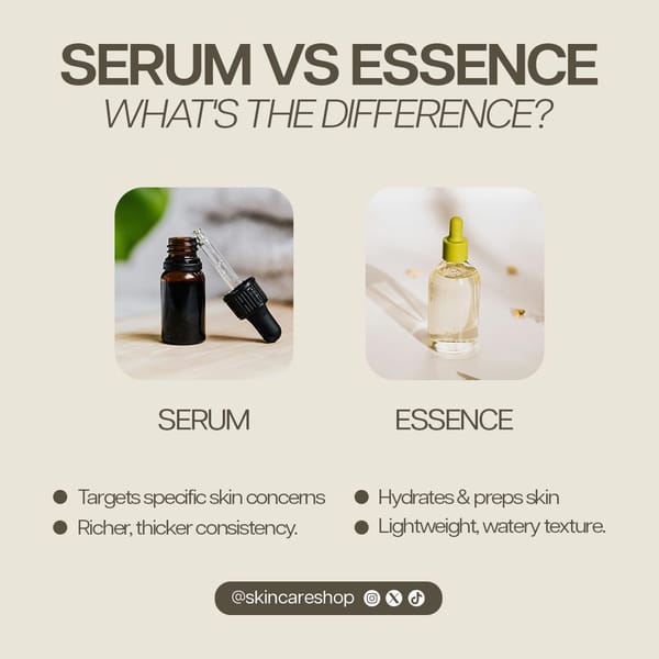 Serum vs Essence Skincare Bloom Instagram Post