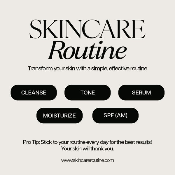 Skincare Routine Glow Instagram Post