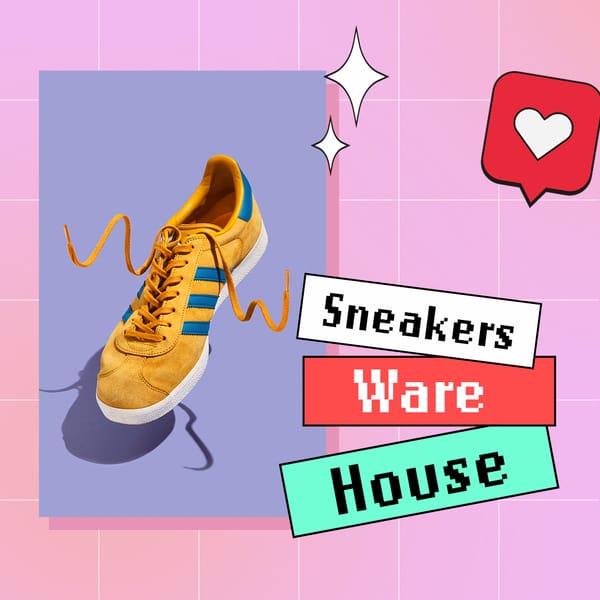 Sneakers Ware House Gradient Retro Instagram Post