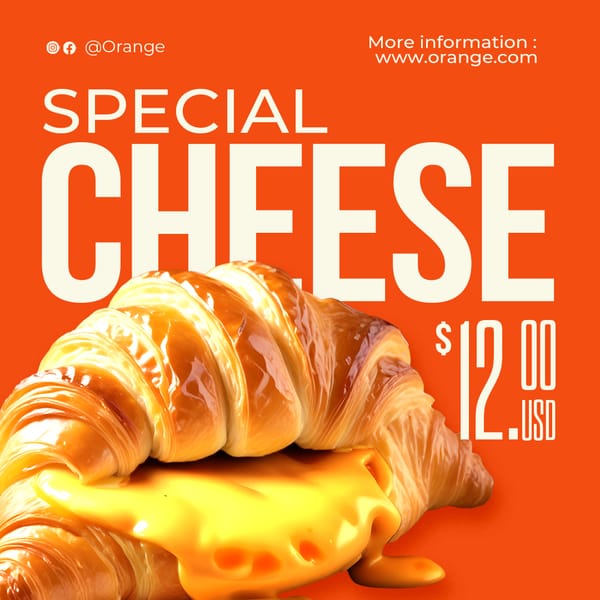 Special Cheese Orange Instagram Post