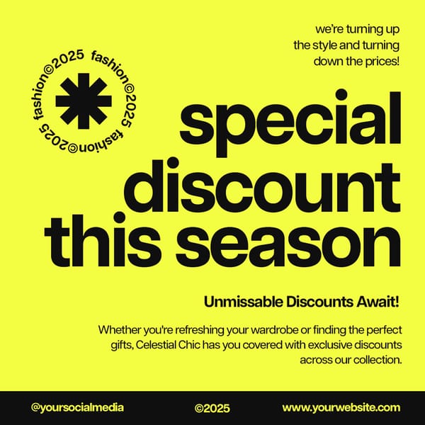 Special Discount This Season Fashion Voren Instagram Post