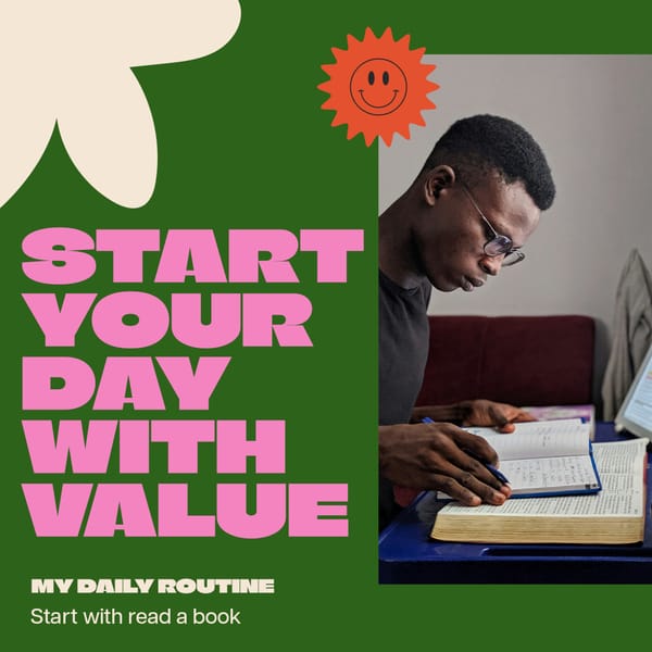 Start Your Day Daily Routine Instagram Post Template