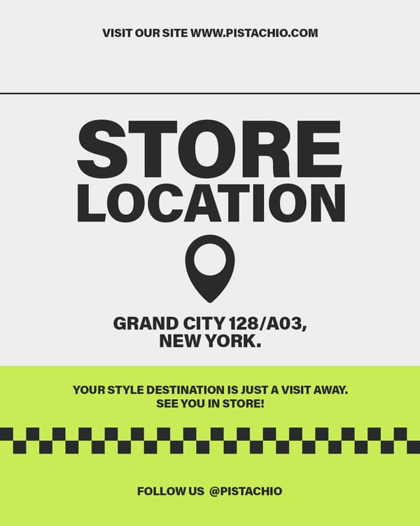 Store Location Pistachio Instagram Post