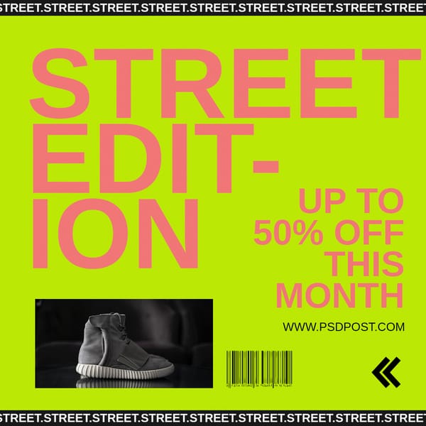 Street Edition Shoe Instagram Post Template