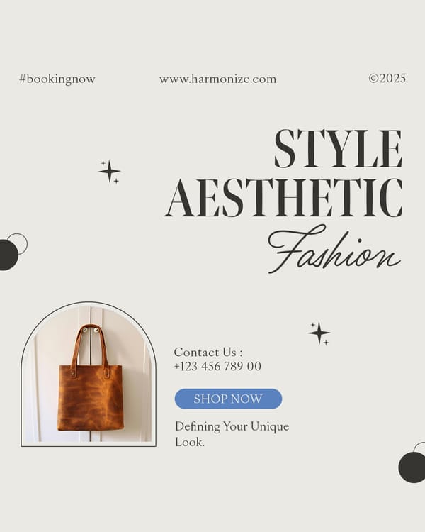Style Aesthetic Fashion Harmonize Instagram Post