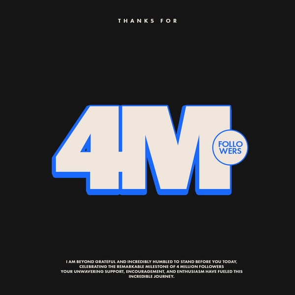 Thank You 4M Instagram Post