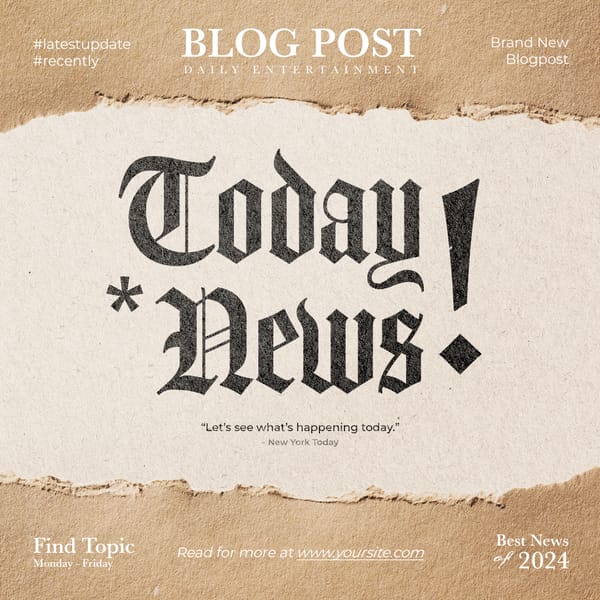 Today News Instagram Post Template