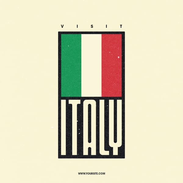 Visit Italy Instagram Post Template