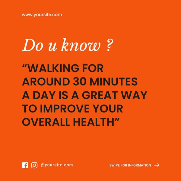 Walking For Around Instagram Post Template