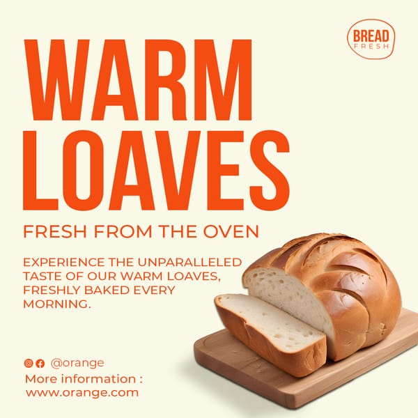 Warm Loaves Orange Instagram Post