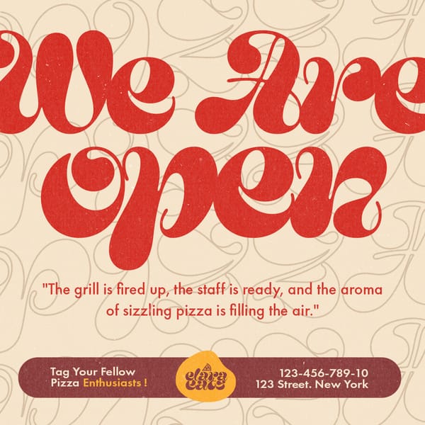 We Are Open Elaraetas Instagram Post