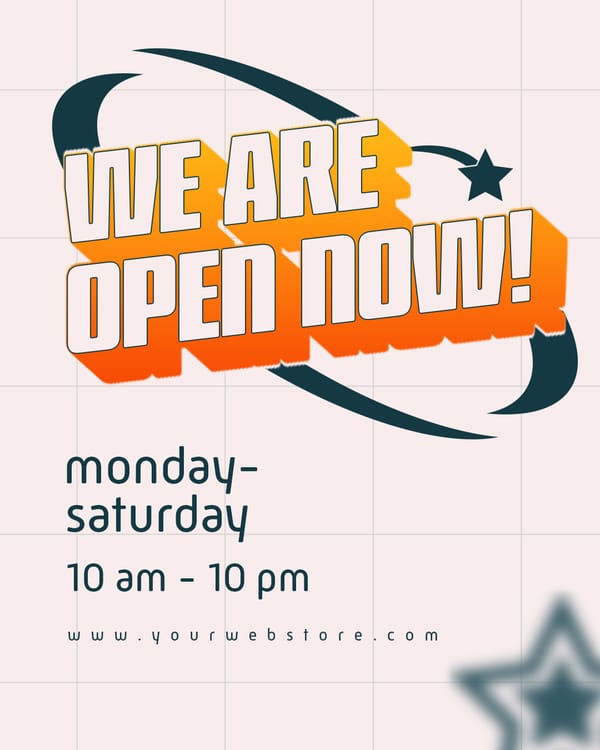 We Are Open Now Time Blovax Instagram Post