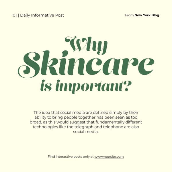 Why Skincare Instagram Post Template