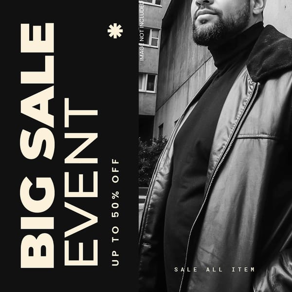 Big Sale Event Ethereal Noir Instagram Post