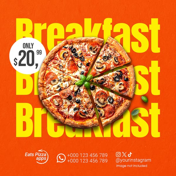 Breakfast Food Instagram Post Templates