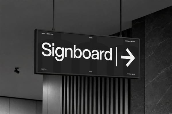 Modern Indoor Signboard Mockup