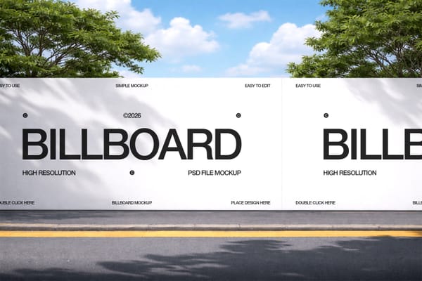 Outdoor Street Billboard Mockup