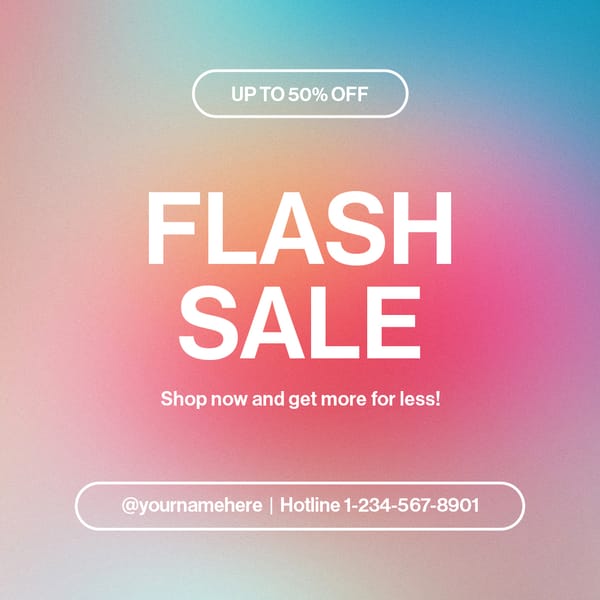 Flash Sale Gradient Instagram Post