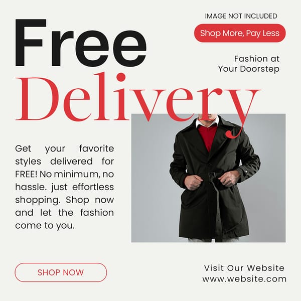 Free Delivery Flameluxe Instagram Post