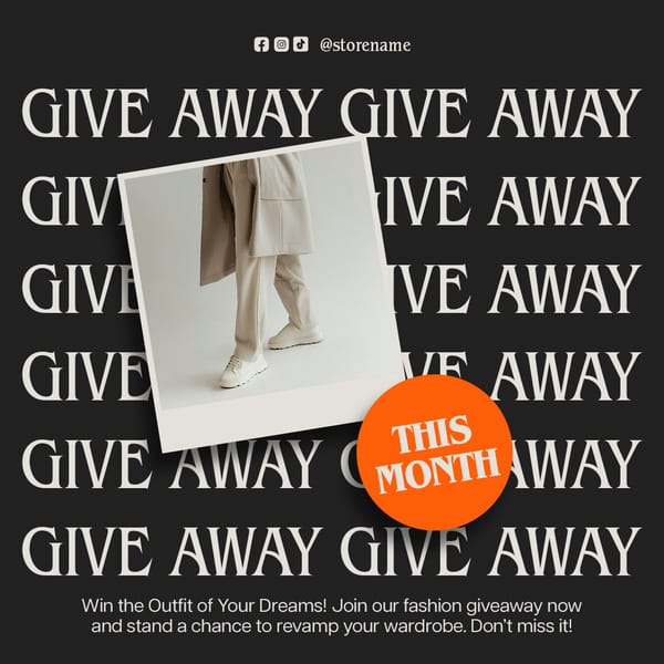 Give Away Cremora Instagram Post