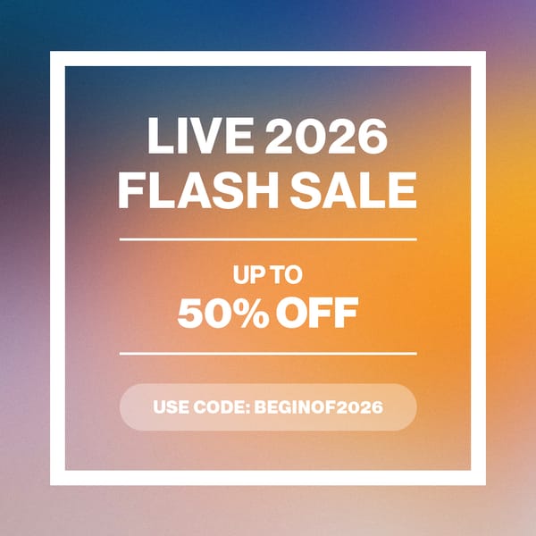 Live 2026 Flash Sale Gradient Instagram Post