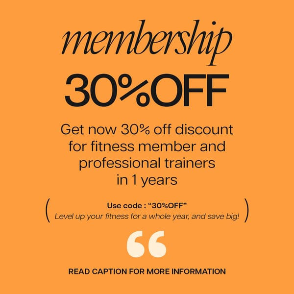 Membership Fitness Coach Instagram Post