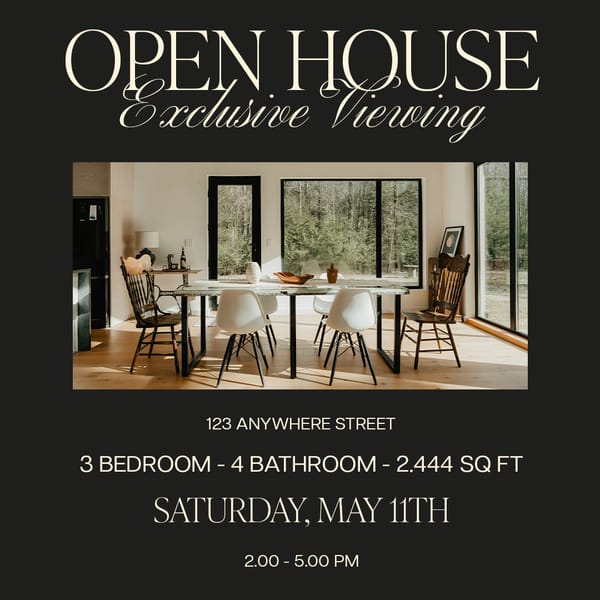 Open House Realtor Property Instagram Post