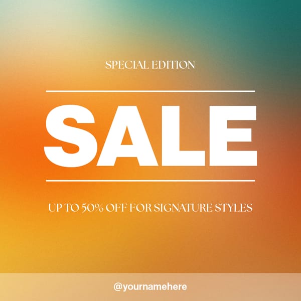 Sale Gradient Instagram Post
