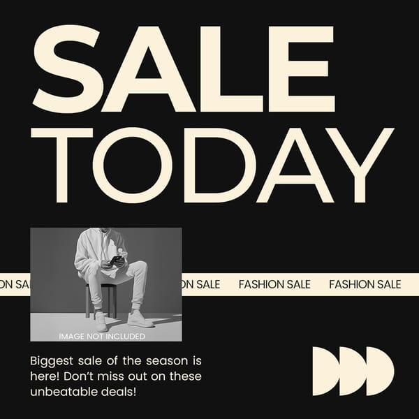 Sale Today Ethereal Noir Instagram Post