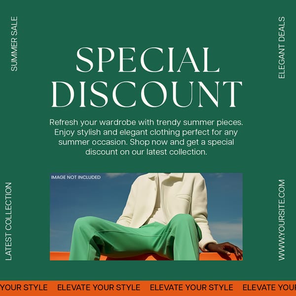 Special Discount Orange Glow Instagram Post