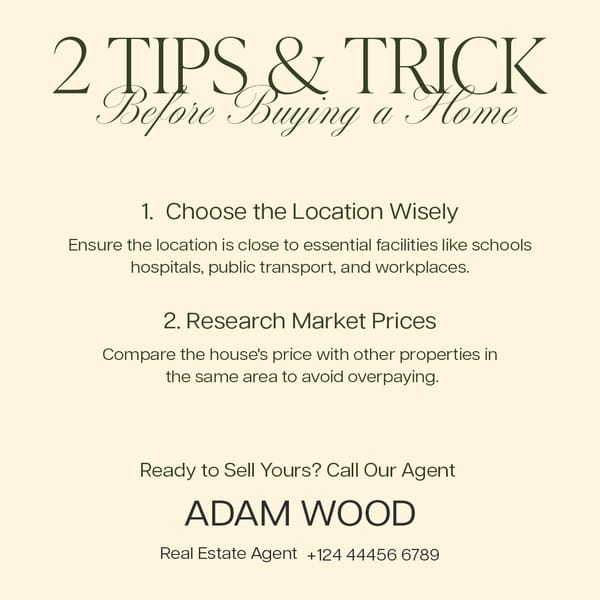 Tips & Trick Realtor Property Instagram Post