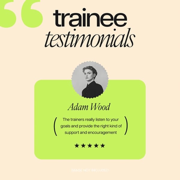 Trainee Testimonials Fitness Coach Instagram Post