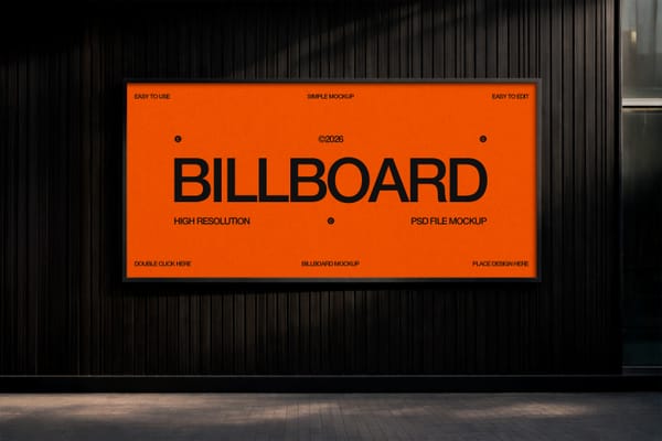 Professional Outdoor Advertising Billboard Mockup